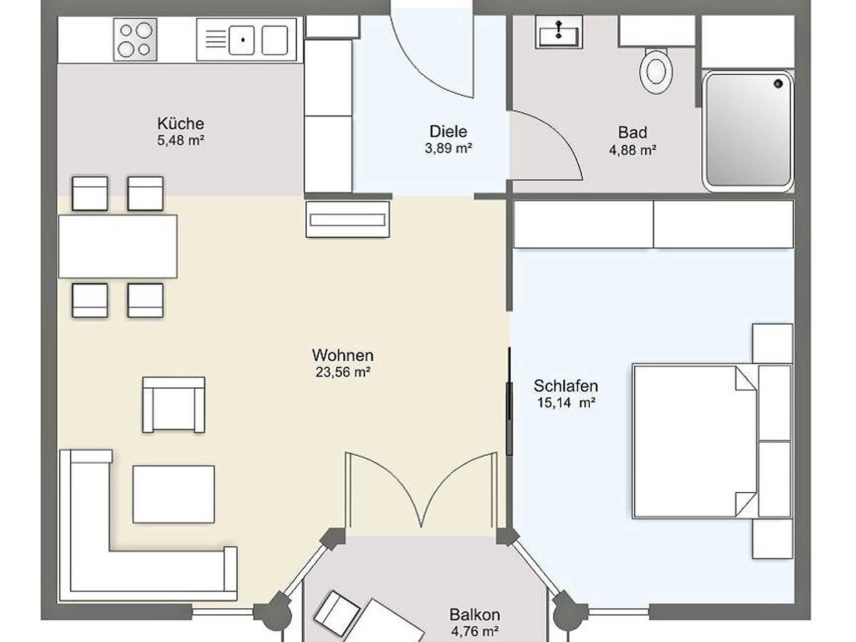 Ferienwohnung Residenz bel-vital F407 WG 21 mit Balkon und seitlichem Meerblick Ostseebad Ostseebad Binz Exterior foto